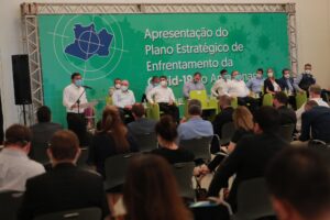 Imagem da notícia - Em solenidade com Ministro da Saúde, Wilson Lima reforça união dos três poderes para o enfrentamento da Covid-19 no estado
