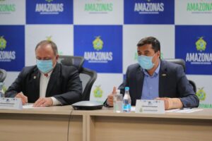 Imagem da notícia - Wilson Lima e Ministro da Saúde tratam do plano de vacinação com prefeitos da região metropolitana de Manaus