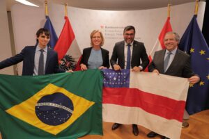 Imagem da notícia - Wilson Lima se reúne com ministra do Meio Ambiente da Áustria e secretário do Clima de Viena para troca de experiências sustentáveis